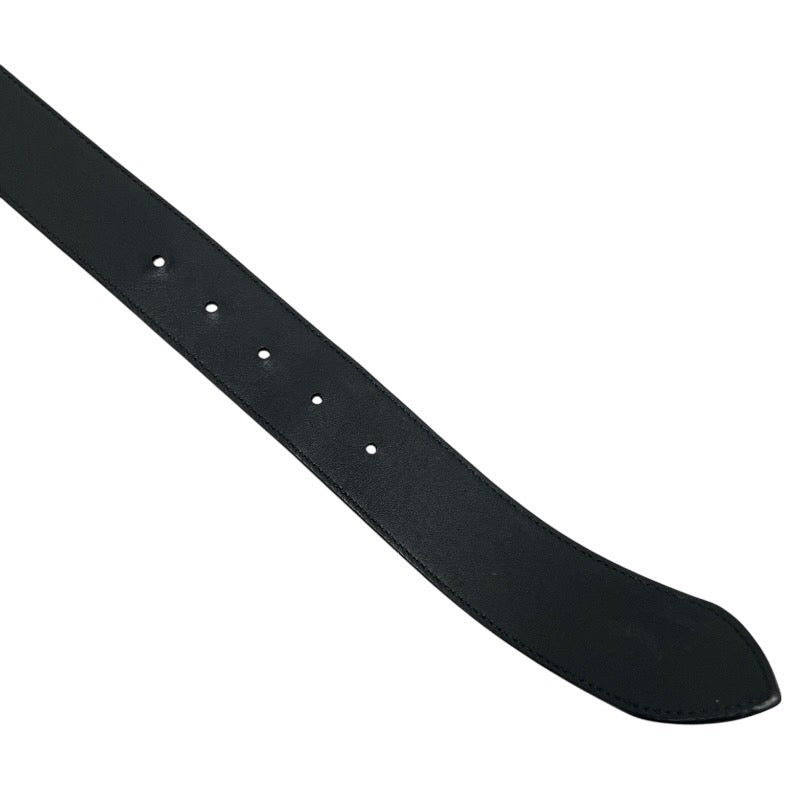 【GUCCI】グッチ GGマーモント 406831 ベルト レザー メンズ ブラック/シルバー 85/34 GGバックル