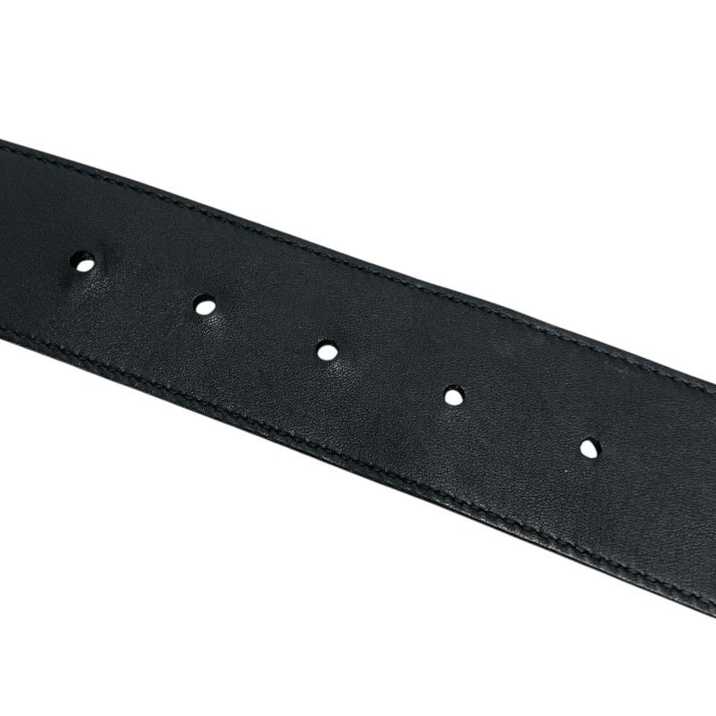 【GUCCI】グッチ GGマーモント 406831 ベルト レザー メンズ ブラック/シルバー 85/34 GGバックル