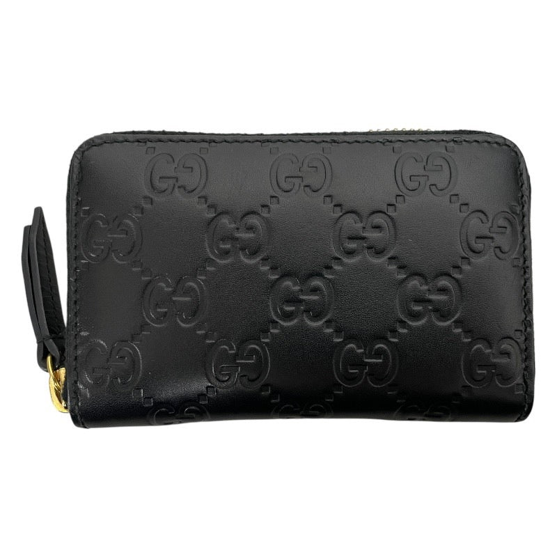 【GUCCI】グッチ グッチシマ 447939 コインケース レディース GG カードケース 財布 レザー 黒 ブラック