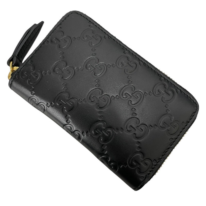 【GUCCI】グッチ グッチシマ 447939 コインケース レディース GG カードケース 財布 レザー 黒 ブラック
