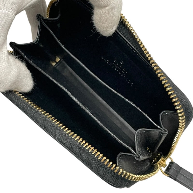 【GUCCI】グッチ グッチシマ 447939 コインケース レディース GG カードケース 財布 レザー 黒 ブラック