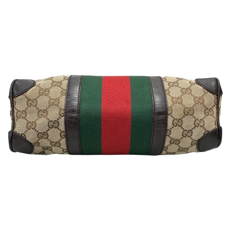 【GUCCI】グッチ GGキャンバス シェリーライン 30458 ハンドバッグ レディース ミニボストン GG柄 レザー ウェビングライン