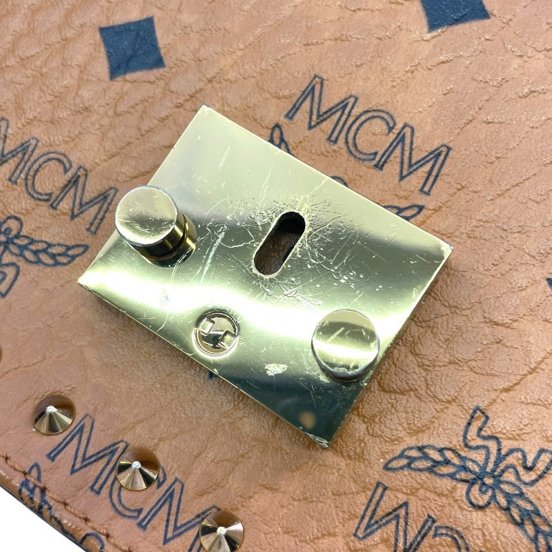【MCM】エム・シー・エム ヴィセトス スタッズ ショルダーバッグ レザー レディース ミニ ポーチ ロック
