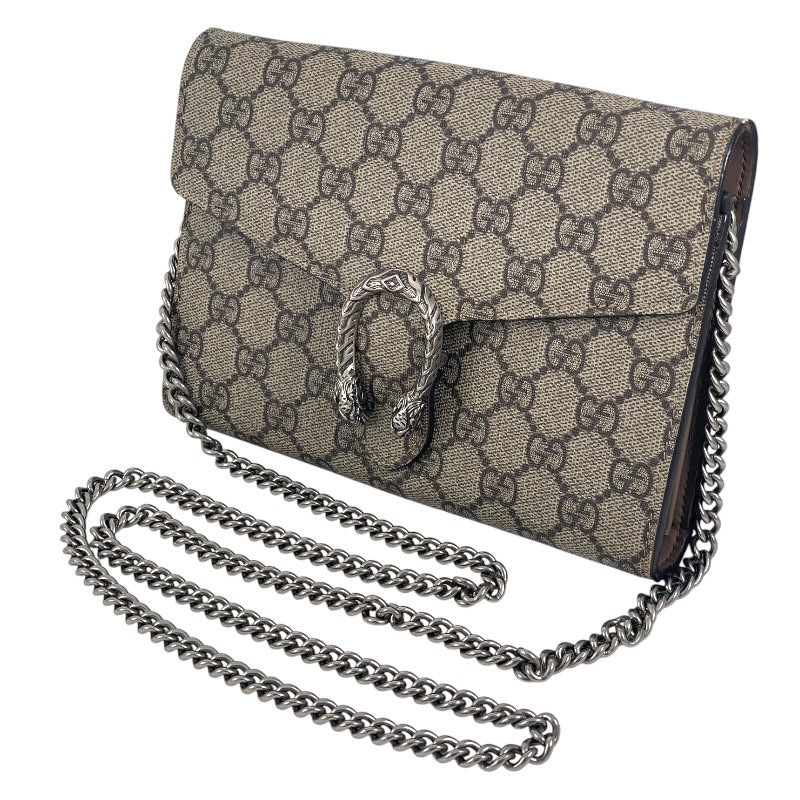 【GUCCI】グッチ デュオニソス 401231 ショルダーバッグ PVCコーティングキャンバス レディース チェーン ウォレット GGスプリーム