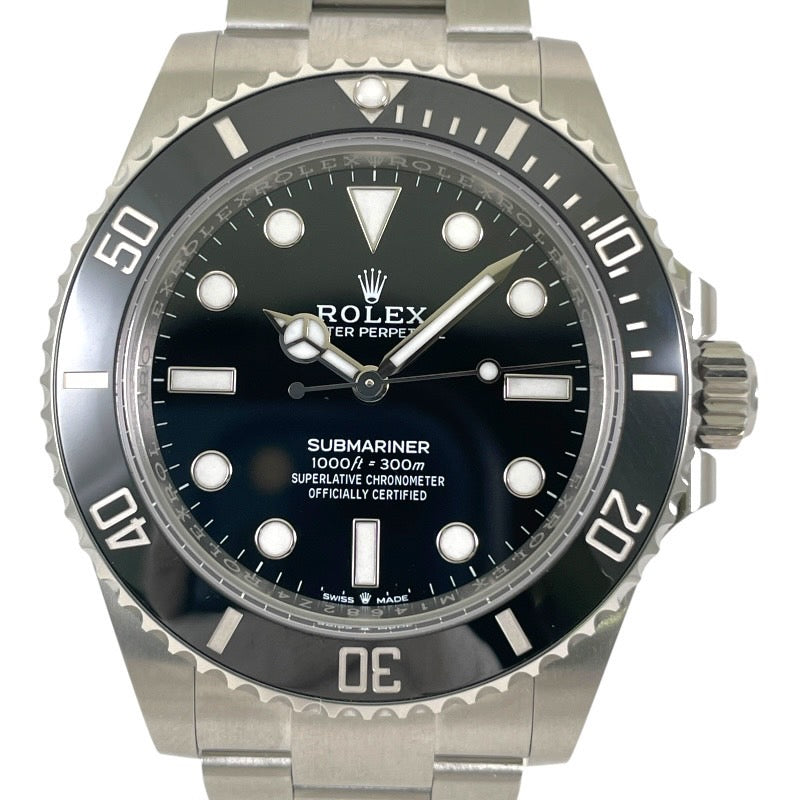 【ROLEX】ロレックス サブマリーナ 124060 腕時計 ステンレススチールメンズ ランダム番 ノンデイト 黒文字盤 2024年ギャラ