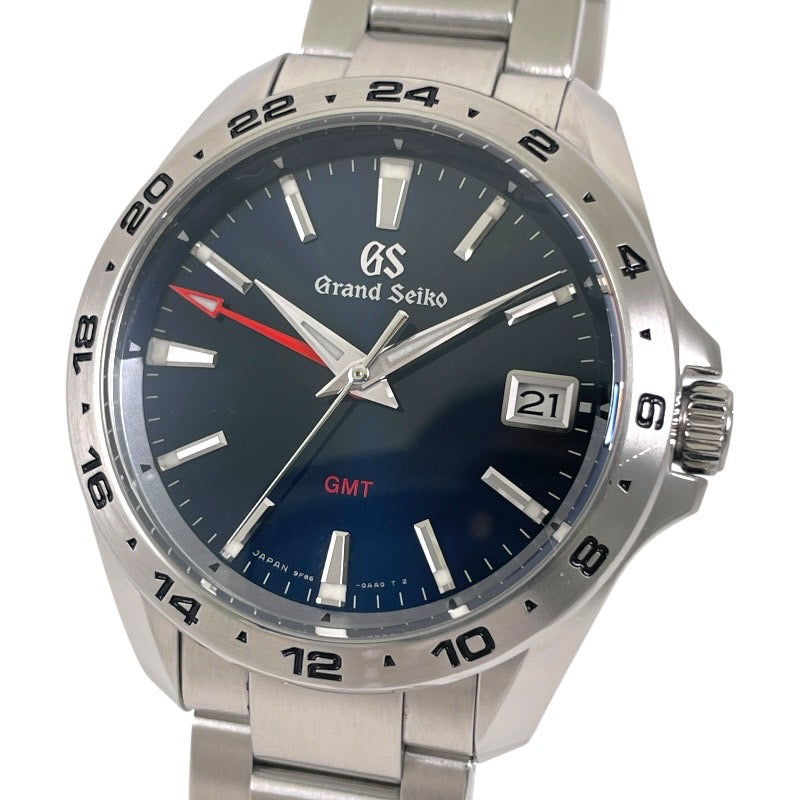 【Grand Seiko】グランドセイコー スポーツコレクション GMT SBGN005 腕時計 ステンレススチール メンズ 9F86-0AB0 青文字盤 ブルー