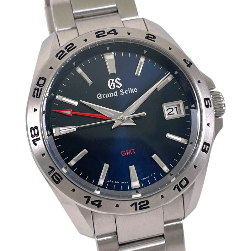 【Grand Seiko】グランドセイコー スポーツコレクション GMT SBGN005 腕時計 ステンレススチール メンズ 9F86-0AB0 青文字盤 ブルー