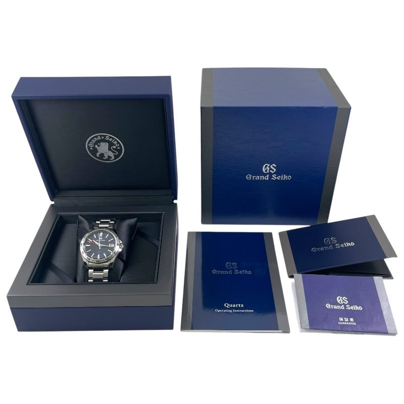【Grand Seiko】グランドセイコー スポーツコレクション GMT SBGN005 腕時計 ステンレススチール メンズ 9F86-0AB0 青文字盤 ブルー