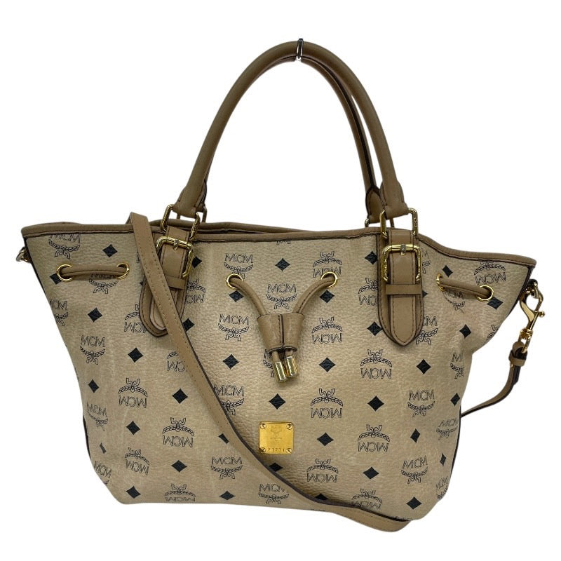 【MCM】エム・シー・エム ヴィセトス トートバッグレディース MCM ショルダーバッグ 2way ベージュ PVC レザー