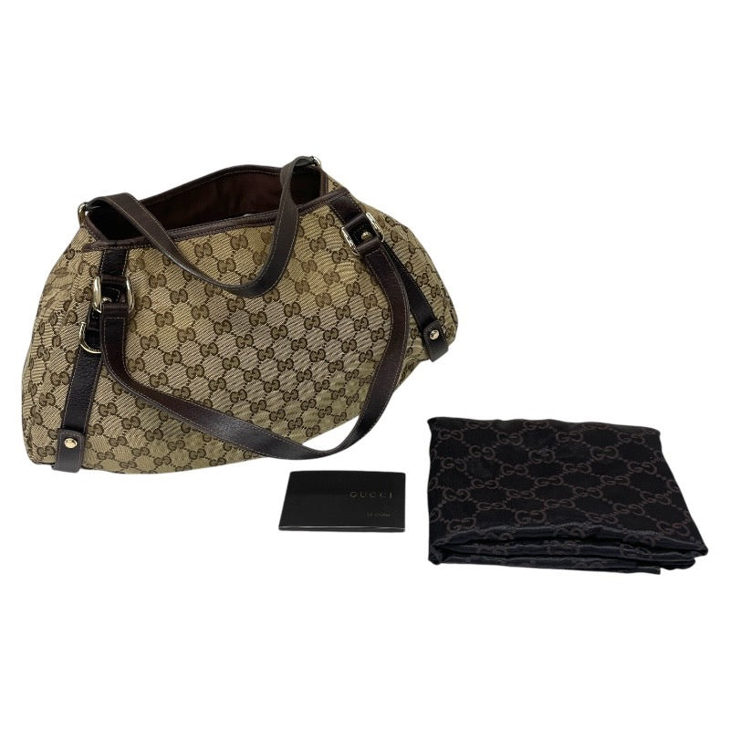 【GUCCI】グッチ アビー 130736 トートバッグレディース GGキャンバス ハンド レザー