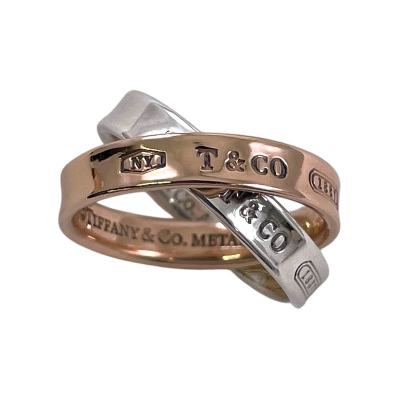 【TIFFANY&Co.】ティファニー インターロッキングサークル リング・指輪 シルバー925レディース ナロー 1837 メタル METAL 2連 6.5号