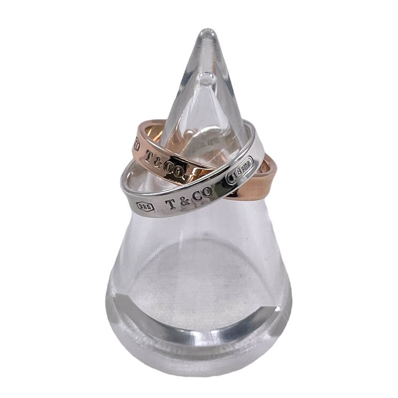 【TIFFANY&Co.】ティファニー インターロッキングサークル リング・指輪 シルバー925レディース ナロー 1837 メタル METAL 2連 6.5号