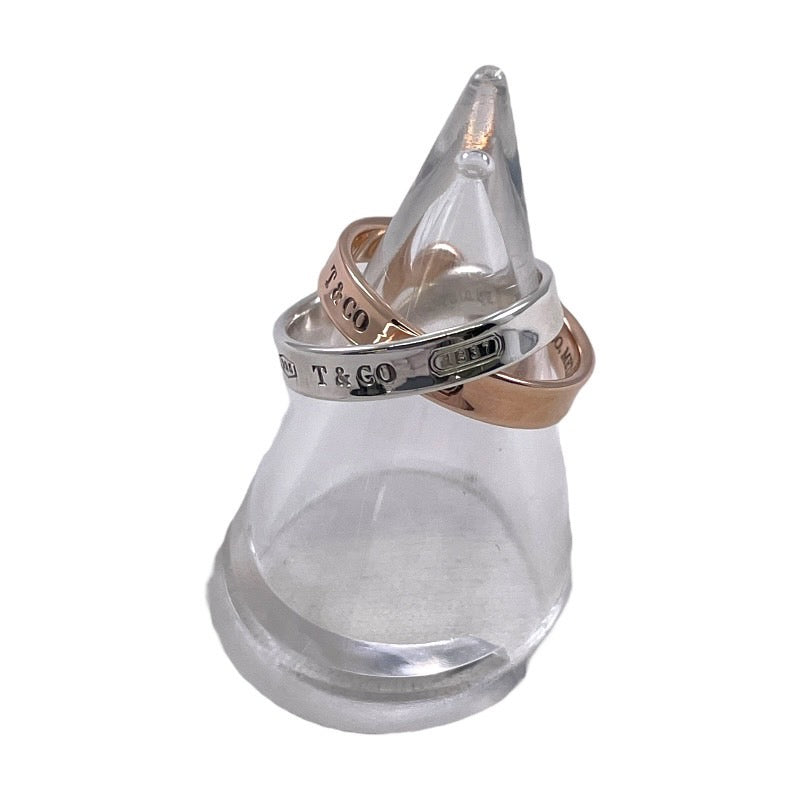 【TIFFANY&Co.】ティファニー インターロッキングサークル リング・指輪 シルバー925レディース ナロー 1837 メタル METAL 2連 6.5号