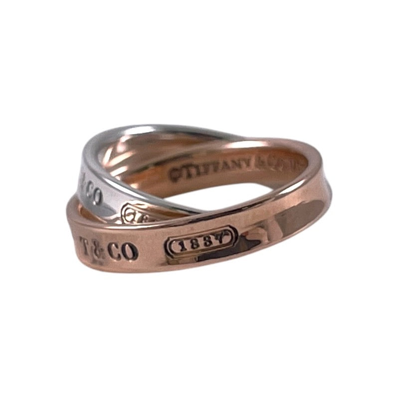 【TIFFANY&Co.】ティファニー インターロッキングサークル リング・指輪 シルバー925レディース ナロー 1837 メタル METAL 2連 6.5号
