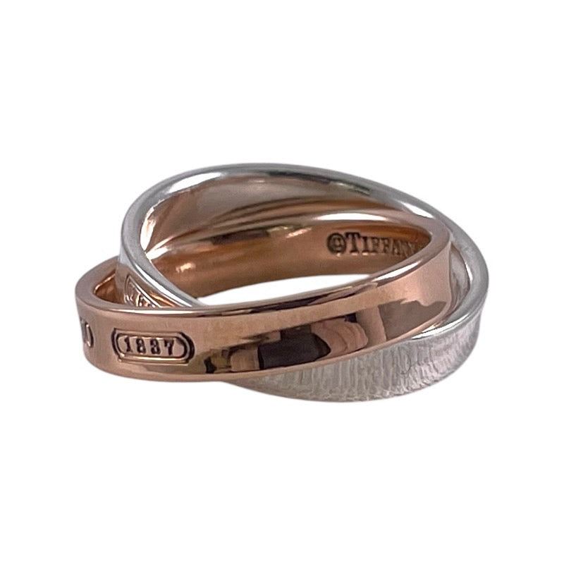 【TIFFANY&Co.】ティファニー インターロッキングサークル リング・指輪 シルバー925レディース ナロー 1837 メタル METAL 2連 6.5号