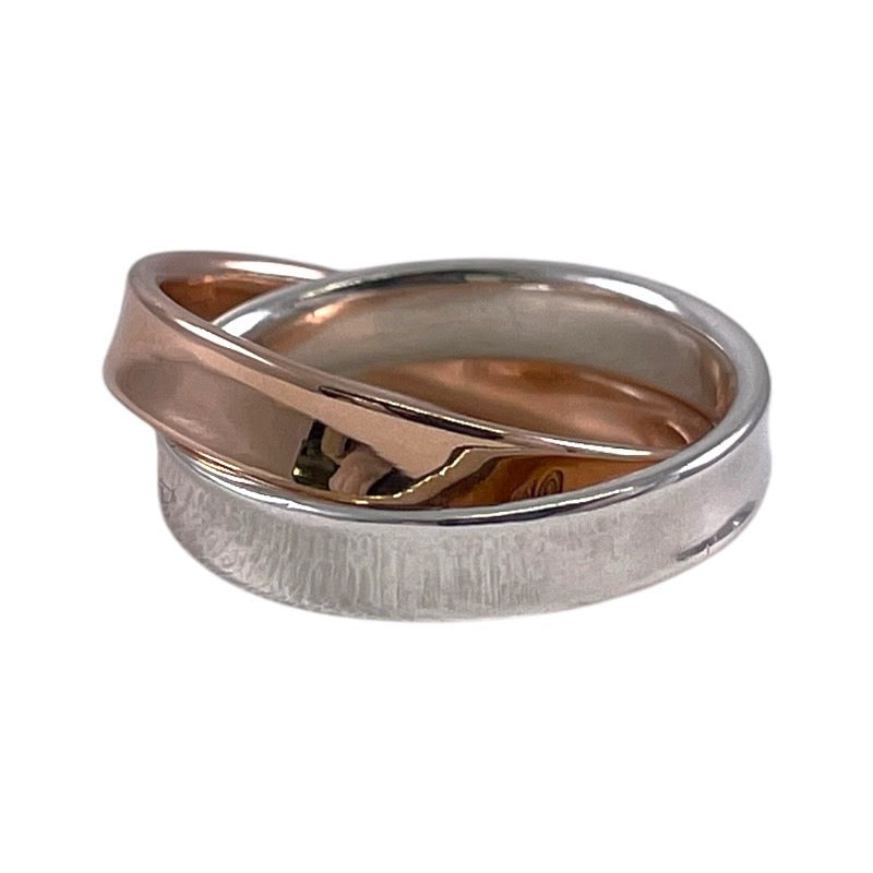 【TIFFANY&Co.】ティファニー インターロッキングサークル リング・指輪 シルバー925レディース ナロー 1837 メタル METAL 2連 6.5号