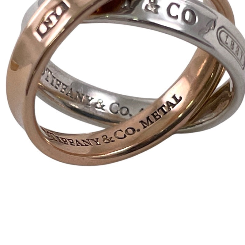 【TIFFANY&Co.】ティファニー インターロッキングサークル リング・指輪 シルバー925レディース ナロー 1837 メタル METAL 2連 6.5号