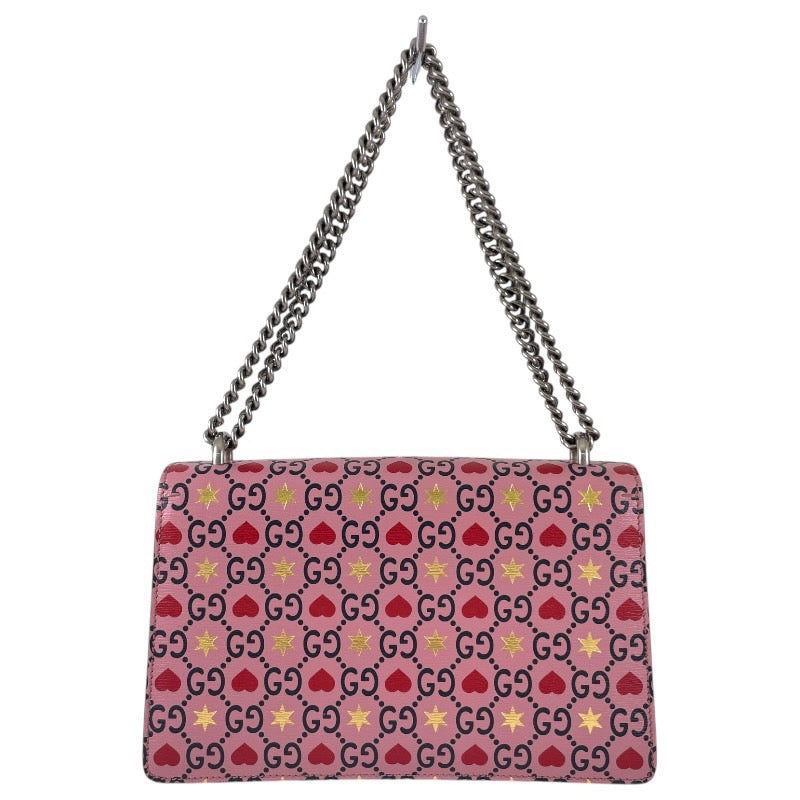 【GUCCI】グッチ ディオニュソス 400249 ショルダーバッグレディース チェーンショルダー バレンタイン GG ハート ピンク レザー