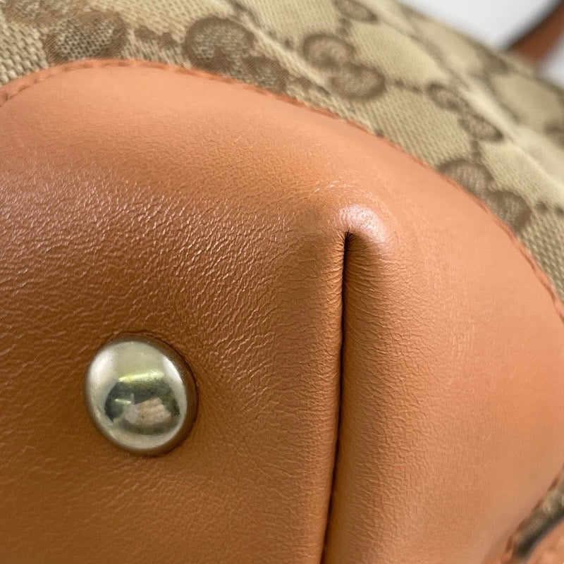 【GUCCI】グッチ シェリーライン 257341 トートバッグ レディース GGキャンバス レザー ベージュ レッド 赤