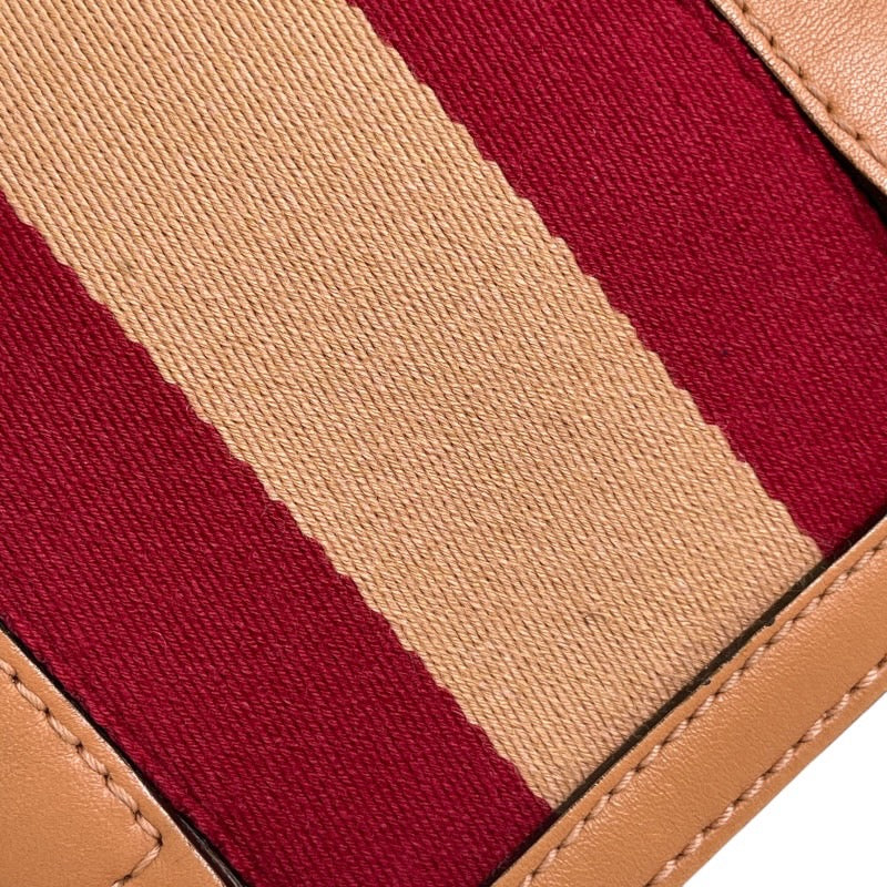 【GUCCI】グッチ シェリーライン 257341 トートバッグ レディース GGキャンバス レザー ベージュ レッド 赤