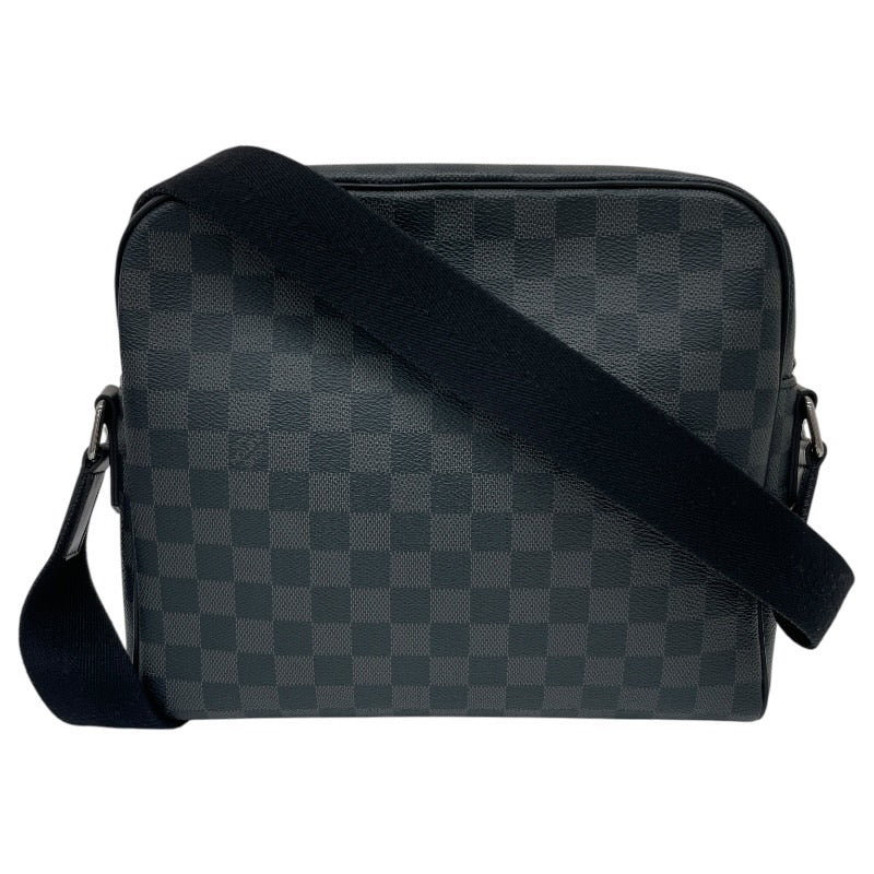 【LOUIS VUITTON】ルイ・ヴィトン デイトンPM N41408 ショルダーバッグ メンズ ダミエグラフィット グレー ブラック レザー メッセンジャーバッグ