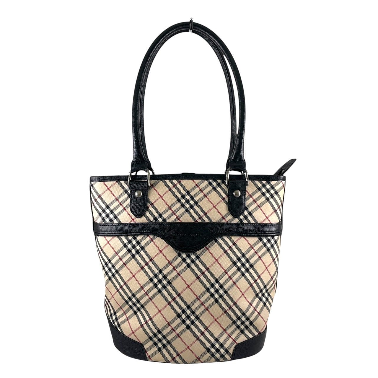 【BURBERRY】バーバリー トートバッグ トートバッグ レディース ノバチェック ベージュ セミショルダー ハンドバッグ キャンバス レザー