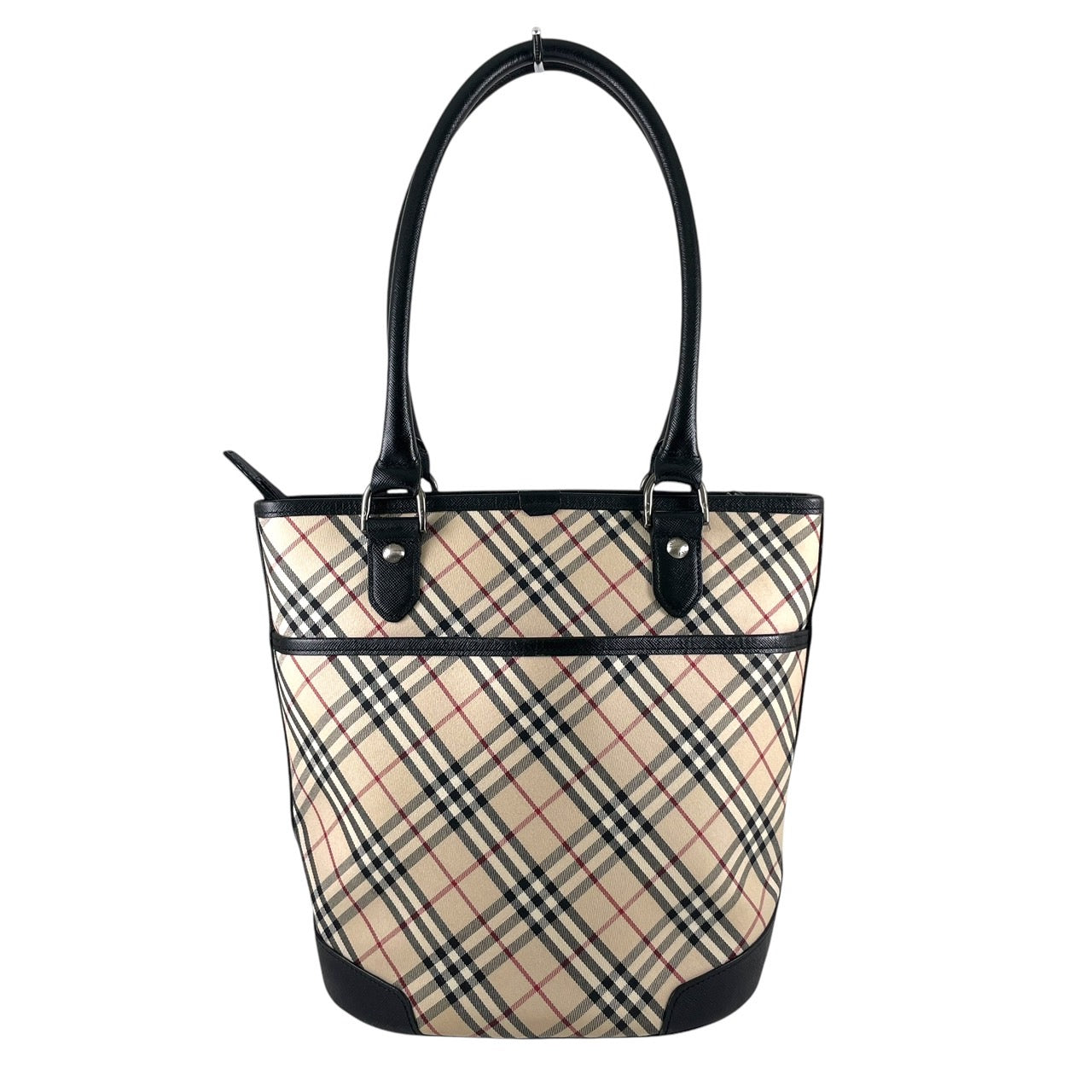 【BURBERRY】バーバリー トートバッグ トートバッグ レディース ノバチェック ベージュ セミショルダー ハンドバッグ キャンバス レザー
