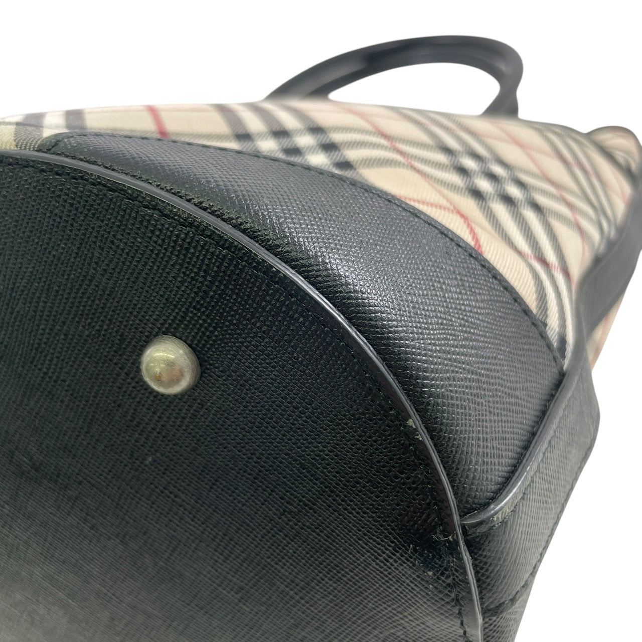 【BURBERRY】バーバリー トートバッグ トートバッグ レディース ノバチェック ベージュ セミショルダー ハンドバッグ キャンバス レザー