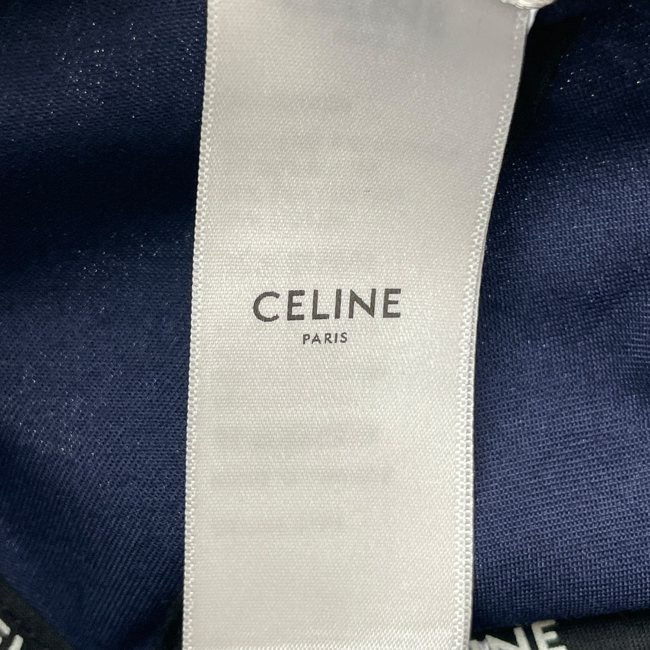【CELINE】セリーヌ ベースボールキャップ 2AUS9242N キャップメンズ コットン ロゴ 刺繍 帽子 マリン ブルー ネイビーLサイズ
