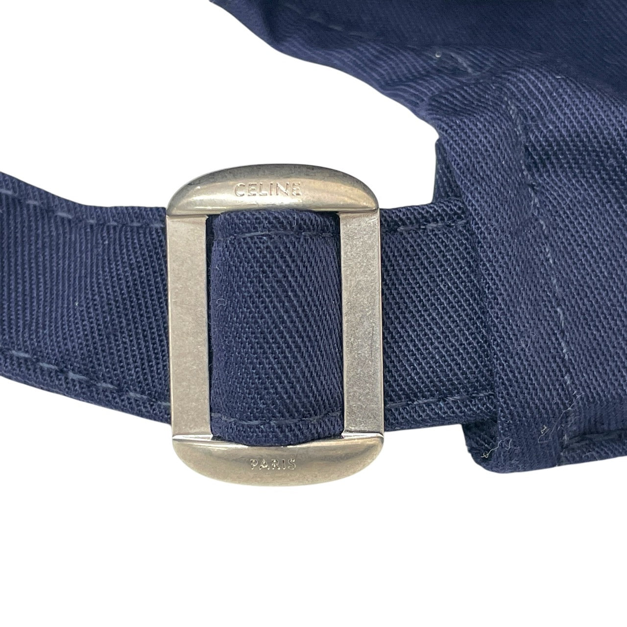 【CELINE】セリーヌ ベースボールキャップ 2AUS9242N キャップメンズ コットン ロゴ 刺繍 帽子 マリン ブルー ネイビーLサイズ