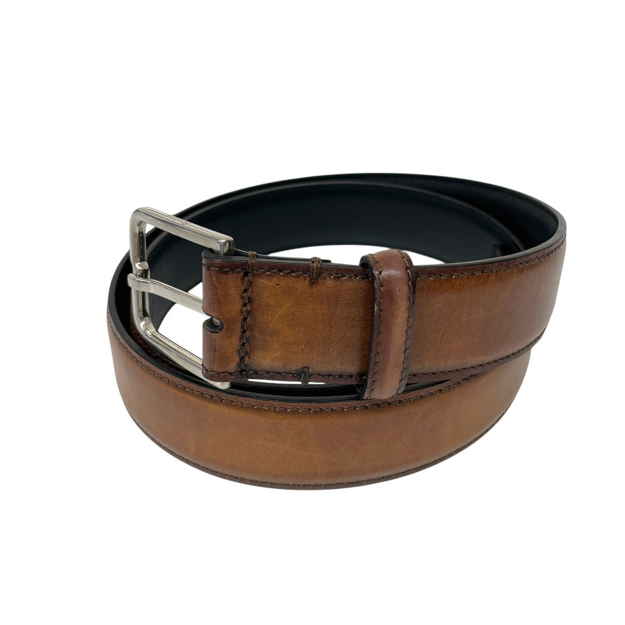 【Berluti】ベルルッティ カリグラフィ ベルト レザーメンズ ブラウン 茶 95/38