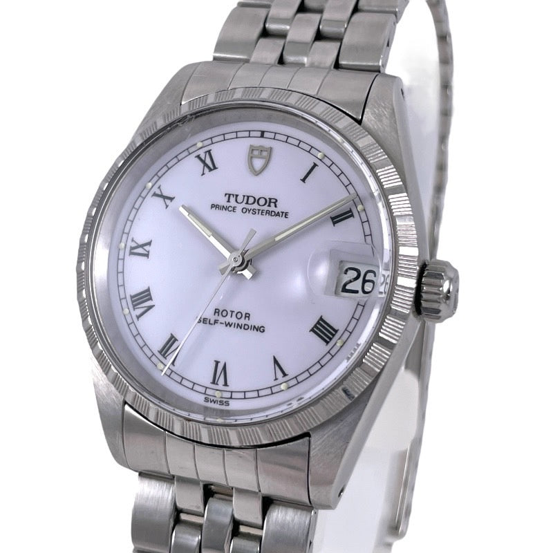 【TUDOR】チュードル プリンス オイスターデイト 74310N 腕時計 ステンレススチール ボーイズ 白文字盤 ローマン 自動巻き メンズ レディース