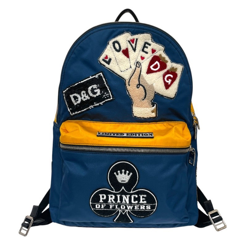 【DOLCE&GABBANA】ドルチェアンドガッバーナ ワッペン スパンコール BM1419 リュック・デイパック ナイロンメンズ バックパック トランプ