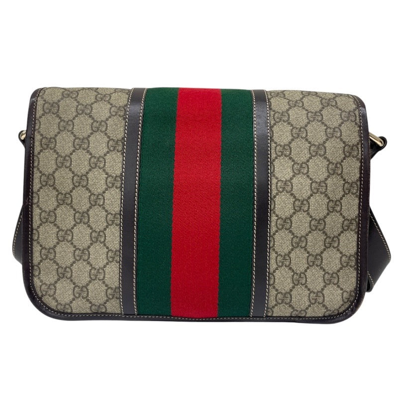 【GUCCI】グッチ GGスプリーム 211130 ショルダーバッグ メンズ シェリーライン メッセンジャー ベージュ レディース
