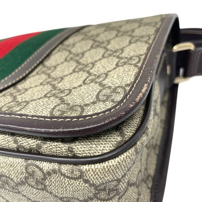 【GUCCI】グッチ GGスプリーム 211130 ショルダーバッグ メンズ シェリーライン メッセンジャー ベージュ レディース