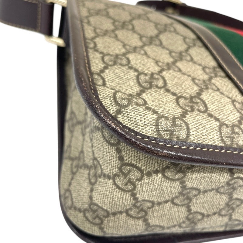 【GUCCI】グッチ GGスプリーム 211130 ショルダーバッグ メンズ シェリーライン メッセンジャー ベージュ レディース