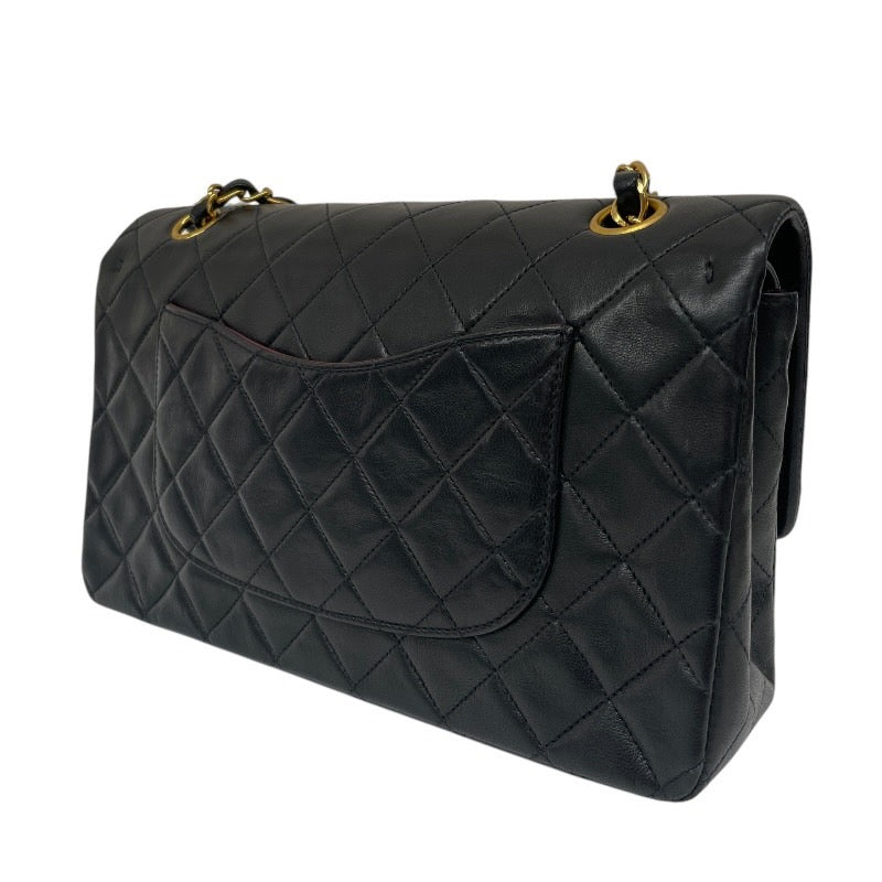 【CHANEL】シャネル マトラッセ クラシック ハンドバッグ25 A01112 ショルダーバッグ ラムスキンレディース Wフラップ ダブル チェーン 黒 ブラック