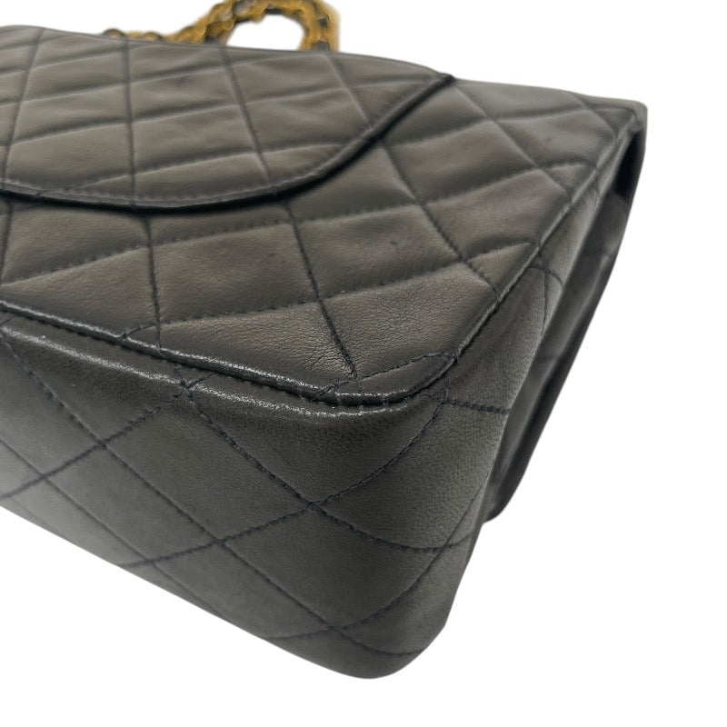 【CHANEL】シャネル マトラッセ クラシック ハンドバッグ25 A01112 ショルダーバッグ ラムスキンレディース Wフラップ ダブル チェーン 黒 ブラック