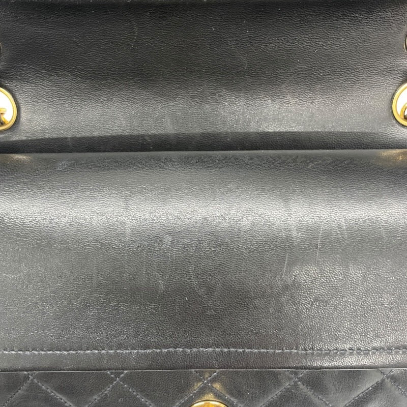 【CHANEL】シャネル マトラッセ クラシック ハンドバッグ25 A01112 ショルダーバッグ ラムスキンレディース Wフラップ ダブル チェーン 黒 ブラック