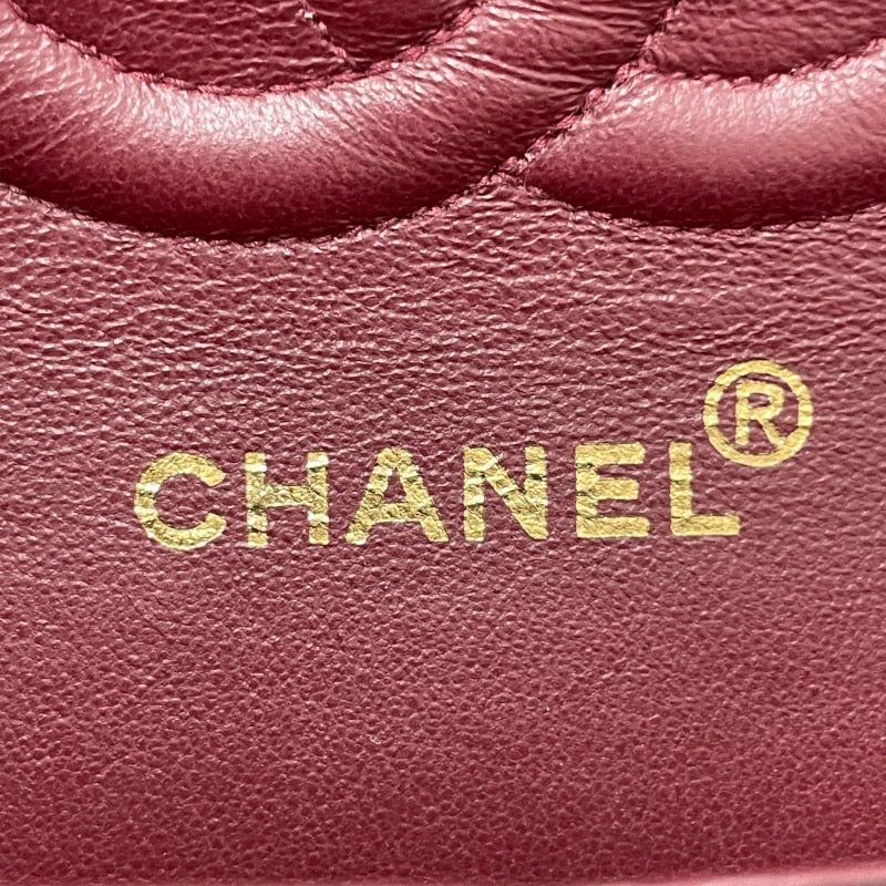 【CHANEL】シャネル マトラッセ クラシック ハンドバッグ25 A01112 ショルダーバッグ ラムスキンレディース Wフラップ ダブル チェーン 黒 ブラック