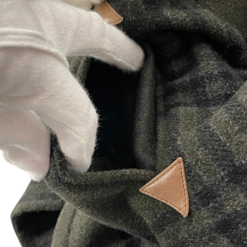 【HERMES】エルメス ジレ チェック柄 ベスト メンズ ウール ジャポンタグ グリーン 緑