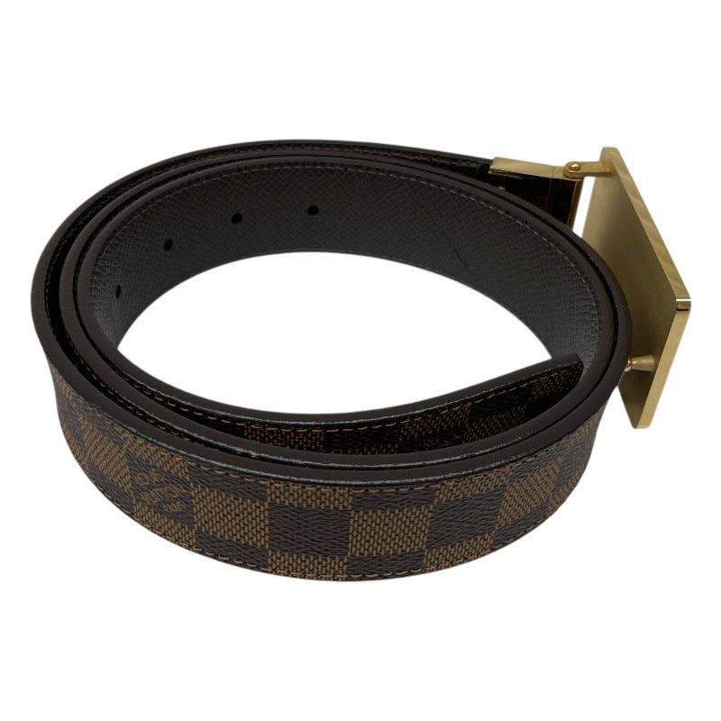 【LOUIS VUITTON】ルイ・ヴィトン ダミエ サンチュール アンヴァントゥール 35MM N9677 ベルト レザーメンズ リバーシブル プレート 100/40