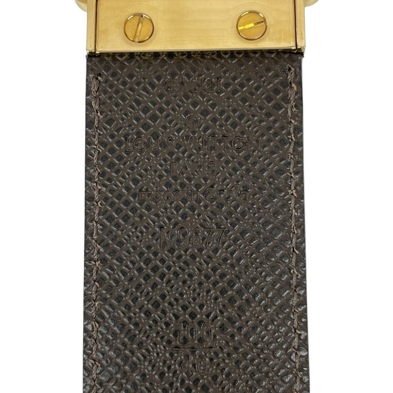 【LOUIS VUITTON】ルイ・ヴィトン ダミエ サンチュール アンヴァントゥール 35MM N9677 ベルト レザーメンズ リバーシブル プレート 100/40