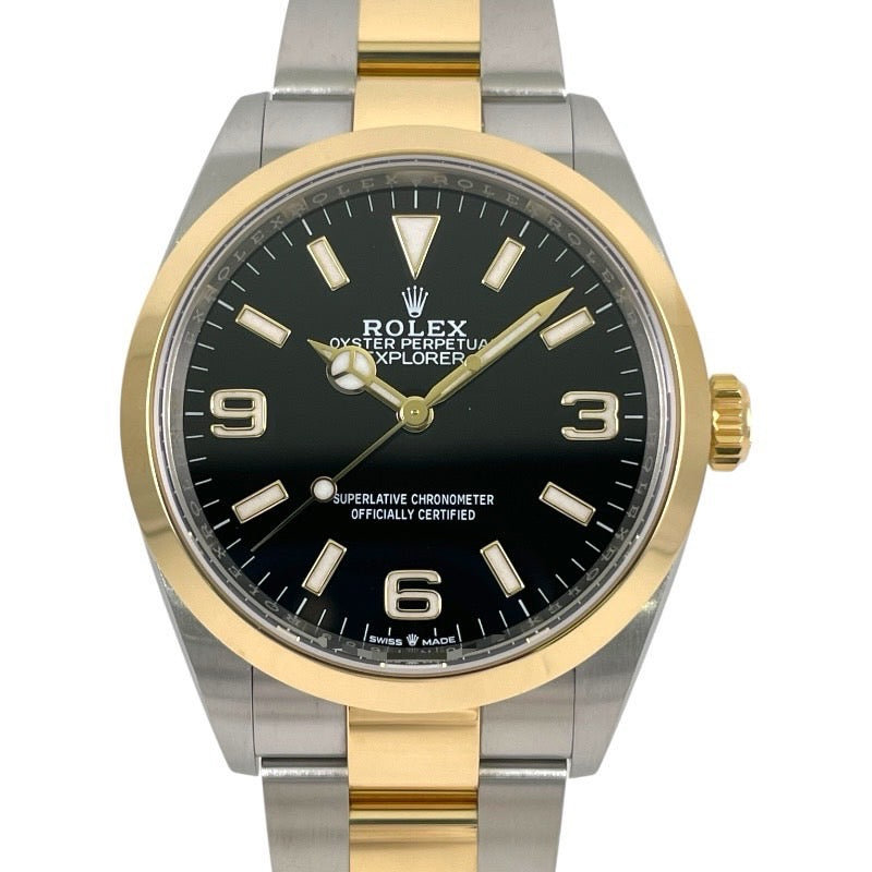 【ROLEX】ロレックス エクスプローラー 124273 腕時計 SS/YGメンズ コンビ イエローゴールド 2021年ギャラ