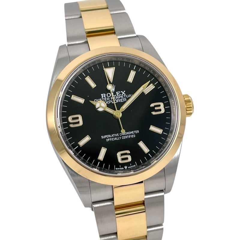 【ROLEX】ロレックス エクスプローラー 124273 腕時計 SS/YGメンズ コンビ イエローゴールド 2021年ギャラ