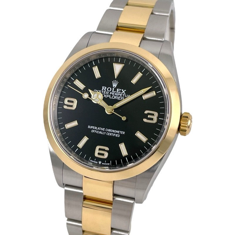【ROLEX】ロレックス エクスプローラー 124273 腕時計 SS/YGメンズ コンビ イエローゴールド 2021年ギャラ