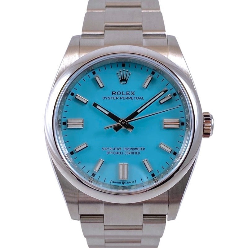 【ROLEX】ロレックス オイスターパーペチュアル36 126000 腕時計 ステンレススチール メンズ ランダム番 ターコイズ 2023年ギャラ ブルー