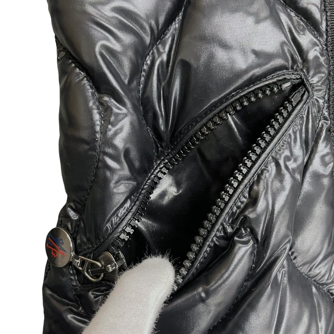 【MONCLER】モンクレール LONTRE ロントレ ダウンジャケット ナイロン レディース サイズ0 キルティング ダウンコート ファー 黒 ブラック