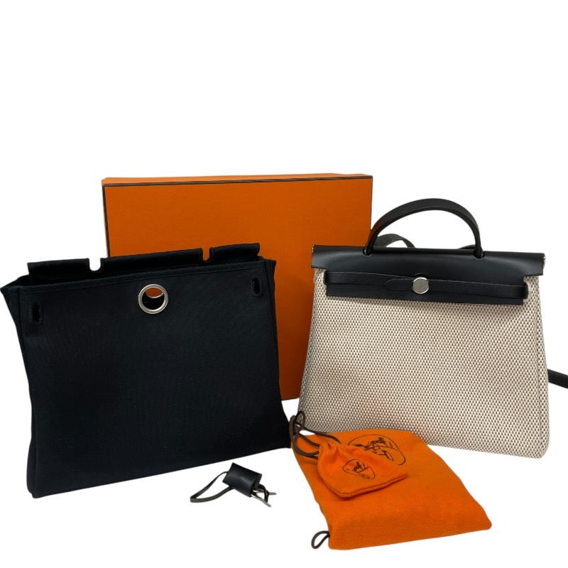 【HERMES】エルメス エールバッグPM ハンドバッグレディース □G刻印 2003年製 2WAY キャンバス レザー ショルダー