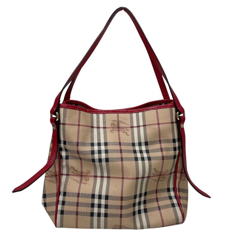 【BURBERRY】バーバリー シャドーホース 3908599 トートバッグ レディース チェック ポーチ付き 2WAY